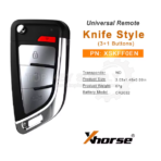 Xhorse Universal Smart Flip Remote Key Knife Style 4 Button XSKFF0EN - Image 3