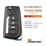 Xhorse Universal Wired Flip Remote Key Toyota Style Key 4 Button XKTO10EN - Image 2