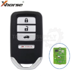 Xhorse XZBT43EN Honda Universal Smart Remote Key PCB 4 Button with trunk shell
