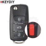 KEYDIY Universal Wireless Flip Remote Key VW Style 4 Buttons NB08-3+1