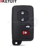 KEYDIY KD TDB03-4 Black Smart Key Universal Remote 4 Button with 4D Transponder For Toyota Lexus 0140 3370 5290 F433 A433 0500 6601 0111 6221