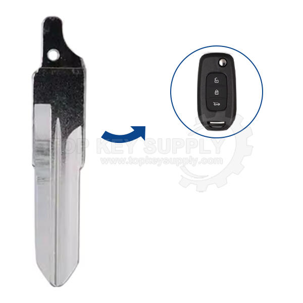 Renault Megan Dacia Clio Duster Flip Remote Key Blade VAC102 - Aftermarket