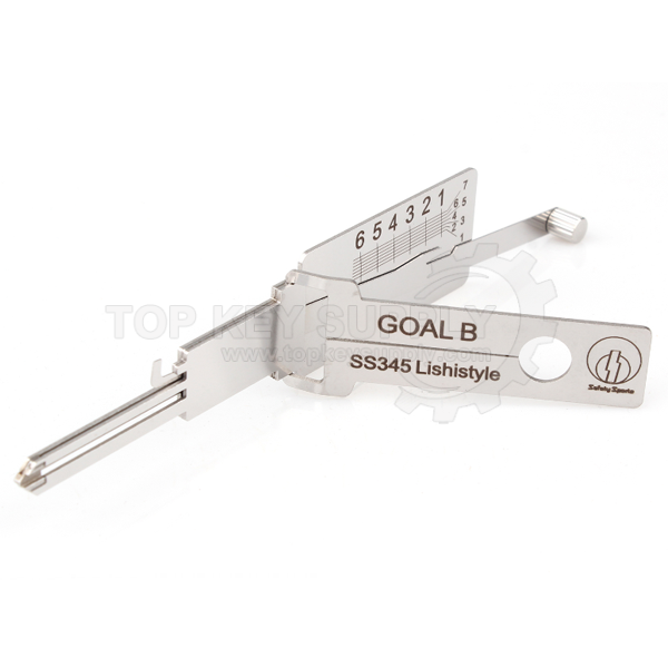 Lishi Style GOAL B Lock Cylinder 2-in-1 Decoder and Pick