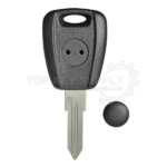 2001+ Fiat Cinquecento GT10 Black Transponder Key Shell (AFTERMARKET)