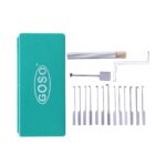 GOSO 14pcs Dimple Lock Pick Set Kaba Lock Opener Locksmith Tool– Interchangeable Handle