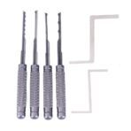 HUK 4pcs Silver Bullet Dimple Lock Picks Mul-T-Lock Kaba Lock Picking Tool
