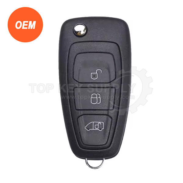 2012-2016 Ford Transit 2040178 / BK2T-15K601-AA Flip Remote Key 433Mhz (OEM Board+ Aftermarket key Case)