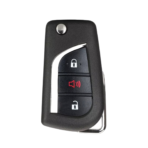 2017-2018 Toyota Corolla / 3-Button Remote Flip Key / PN: 89070-12C20 / HYQ12BFB (H Chip) (AFTERMARKET) - Image 4