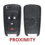 2010-2021 Chevrolet / 4-Button Flip Remote Key / PN: 5921872 / OHT05918179 / HU100 / PEPS (AFTERMARKET)