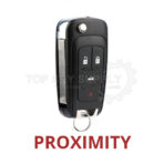 2010-2021 Chevrolet / 4-Button Flip Remote Key / PN: 5921872 / OHT05918179 / HU100 / PEPS (AFTERMARKET) - Image 2