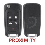 2010-2019 GM / 5-Button Flip Remote Key / PEPS / PN: 13504199 / OHT01060512 / HU100 / PEPS (AFTERMARKET)