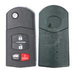 2006-2015 Mazda / 4-Button Flip Key / PN: BBM4-67-5RY / BGBX1T478SKE125-01 (AFTERMARKET)