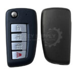 2002-2017 Nissan Infiniti / 4-Button Flip Key / NI04 / NEW STYLE / KBRASTU15 / (AFTERMARKET)