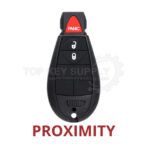 2008-2016 Jeep Chrysler / 3-Button Fobik Key / PN: 56046733AE / IYZ-C01C / Keyless Go Fobik (AFTERMARKET) - Image 2