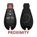 2009-2013 Jeep Grand Cherokee Dodge Durango / 5-Button Fobik Key / PN: 05026538AK / IYZ-C01C / Keyless Go Fobik (AFTERMARKET)