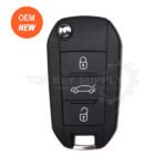 2010-2020 Peugeot 508 Citroen C-Elysee 1609365180 Flip Remote Key 433Mhz (OEM)
