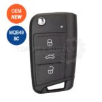 2017-2021 Volkswagen Polo 2G6959752 5C / 5D 3 Buttons Flip Remote Key 433Mhz (OEM)