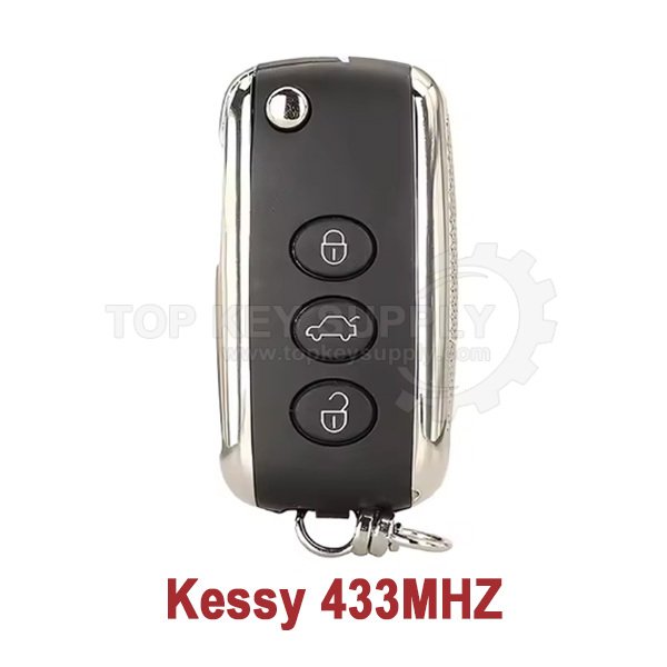 3 2005-2015 Bentley Continental GT / Flying Spur Kessy Keyless Flip Remote Key (Aftermarket) - Image 1