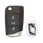 3 Buttons Shell For Volkswagen MQB 2014+ Flip Remote Key Shell, HU162 / HU66