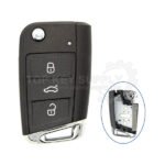 3 Buttons Shell For Volkswagen MQB 2014+ Flip Remote Key Shell, HU162 / HU66