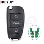 KEYDIY KD Universal Smart Proximity Remote Key PCB With Shell ZB Series Audi Style 3 Buttons ZB09