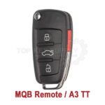 2013-2019 Audi A3 S3 Q3 8V0837220A / NBGFS12A71 Flip Remote Key 315Mhz (Aftermarket)