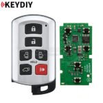 KEYDIY KD TIB07-6 Smart Key Universal Remote PCB with Shell 4D 8A Transponder For Toyota Lexus Type