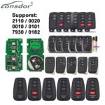 Lonsdor LT20-04 Smart Key PCB With Shell For Toyota & Lexus 8A+4D Adjustable Frequency 2 / 3 / 4 Buttons