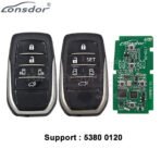 Lonsdor LT20-06 Smart Key PCB With Shell For Toyota Previa Alphard Vellfire 8A+4D Adjustable Frequency 5 / 6 Buttons