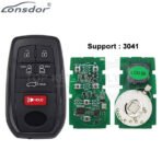 Lonsdor LT20-10 Smart Key PCB With Shell For Toyota 8A+4D Adjustable Frequency 6 Buttons