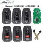 Lonsdor LT30-01 Smart Key PCB With Shell For Toyota 4A Adjustable Frequency 2 / 3 / 4 Buttons