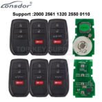 Lonsdor LT30-02 Smart Key PCB With Shell For Toyota 4A Adjustable Frequency 3 / 4 Buttons