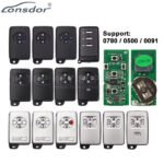 Lonsdor LT20-03 Smart Key PCB With Shell For Toyota 8A+4D Adjustable Frequency 2 / 3 / 4 / 5 Buttons