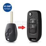 Modified Renault Logan Master Twingo Clio Kangoo Modus Traffic Dacia Flip Remote Key 433Mhz (Aftermarket)