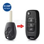 Modified Renault Logan Master Twingo Clio Kangoo Modus Traffic Dacia Flip Remote Key 433Mhz (Aftermarket)
