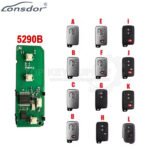Lonsdor FT20 5290B 433 MHz Board PCB 4D Chip with key shell For Toyota