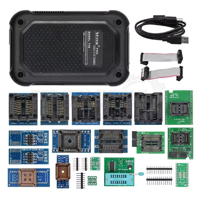 XGECU T48 XGecu T48 With Full set 20 adapters Support 34000+ ICs EPROM / MCU / SPI / Nor / NAND Flash / EMMC - Upgrade to TL866II PLUS - Image 1